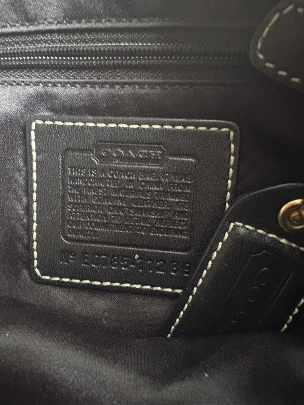 🖤🔥AUTHENTIC VTG COACH Women's Black Logo-Pattern Shoulder Bag